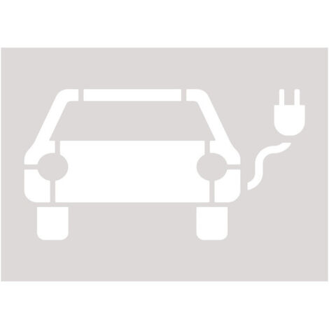 Gabarit de sol parking pour véhicules L1200xL645mm PVC blanc