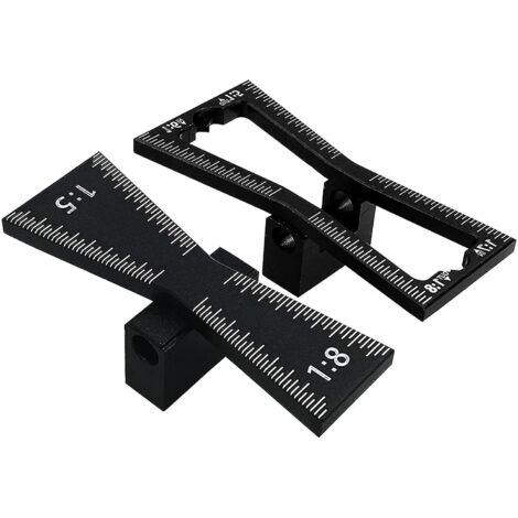 Gabarit de traçage pour queues d'aronde avec pentes 1:5, 1:6, 1:7 et 1:8 - Outil manuel pour assemblages à queues d'aronde en menuiserie