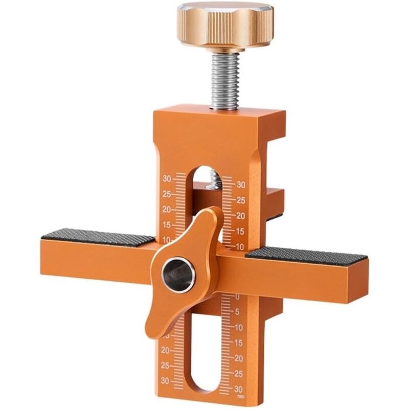 Gabarit d'installation de porte d'armoire, outil de positionnement pour le travail du bois, pince orange en alliage d'aluminium pour portes de 7 à 40