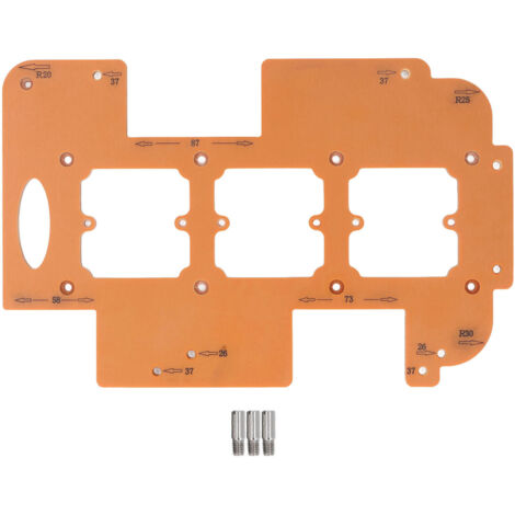Gabarit d'ouverture de prise de commutateur, boîte inférieure de trou de 70x70mm R20 R25 R30, gabarit d'angle de routeur
