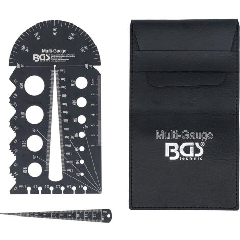 Gabarit mesure de vis et filetages metriques m3 - m20 / 0,5 à 13,00 mm