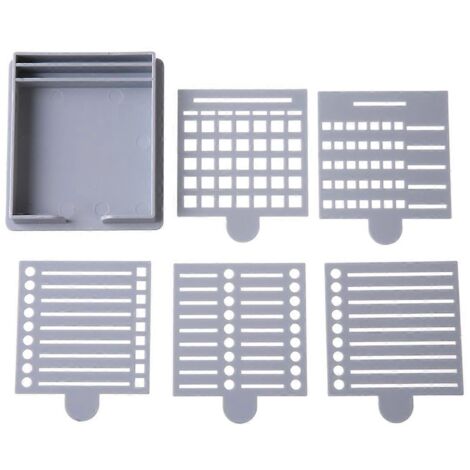Gabarit pour notes adhésives - Porte-notes pour bureau et école, gris clair