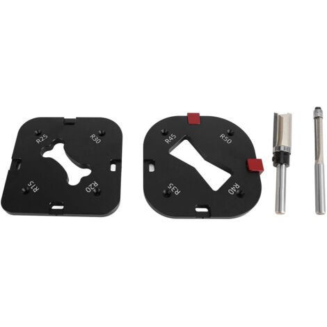 Gabarits de rayon d'angle rond pour le travail du bois, en alliage d'aluminium R15 R20 R25 R30 R35 R40 R45 R50, gabarit de Table de routeur