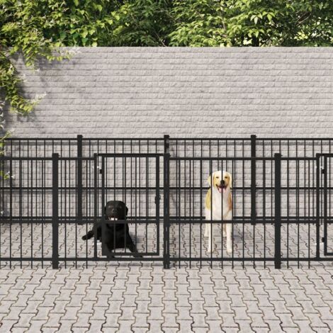 Gabbia per Cani da Esterno in Acciaio 11,26 m² vidaXL