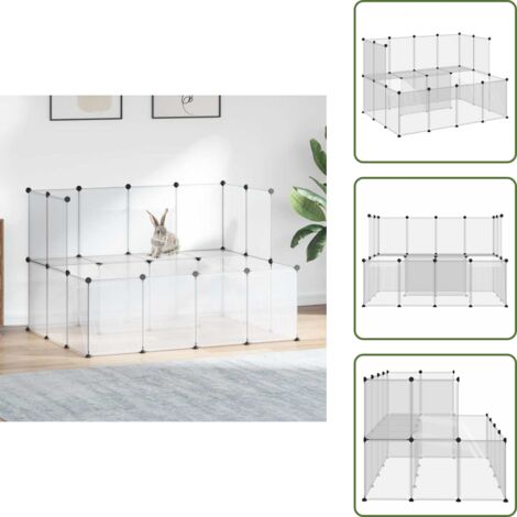 Gabbia per conigli - vidaXL Gabbia per Piccoli Animali Trasparente 143x107x93 cm PP Acciaio - Gabbia per ricci