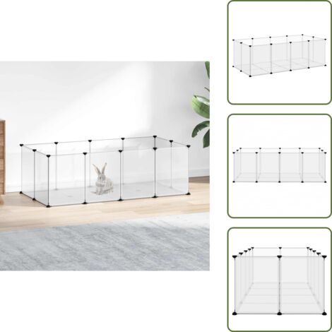 Gabbia per conigli - vidaXL Gabbia per Piccoli Animali Trasparente 144x74x46,5cm PP Acciaio - Gabbia per ricci
