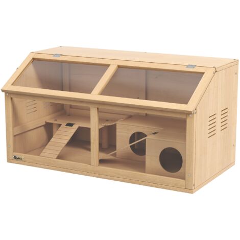 Gabbia per Criceti 85x45x44 cm con Piattaforma Scalette Capanna e Ponte