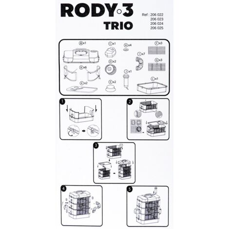 Gabbia per roditori Zolux Rody3 Trio Bianco