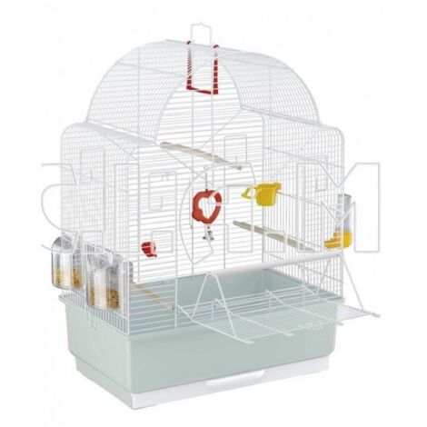gabbia per uccelli "ibiza open" bianca, 49,5x30x69 cm - ferplast