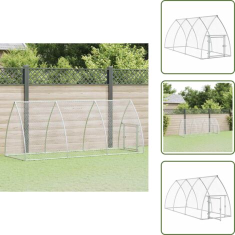 Gabbia per uccelli - vidaXL Gabbia per Polli Argento 300x105x120 cm in Acciaio Zincato - Gabbia per anatre
