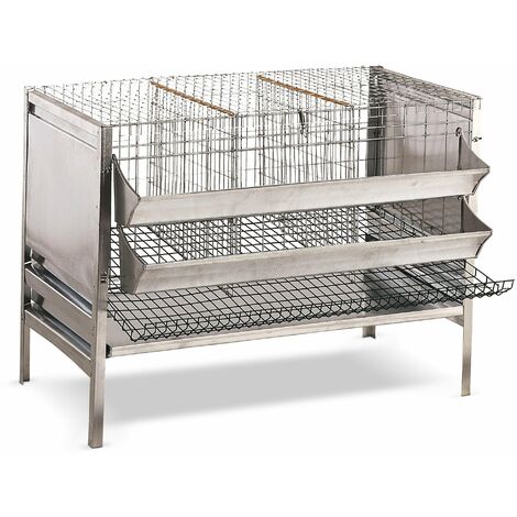 Gabbia Rurale per Galline Ovaiole in Lamiera e Rete Zincata 97x78x75 cm Rocila