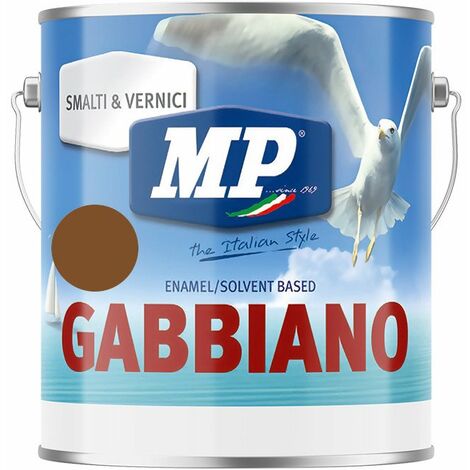 GABBIANO AVANA 2,5LT - SMALTO SINTETICO LUCIDO ANTICORROSIVO DI FINITURA IDEALE PER LEGNO E FERRO - COLORIFICIO MP