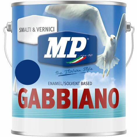 GABBIANO BLU COBALTO 750ML - SMALTO SINTETICO LUCIDO ANTICORROSIVO DI FINITURA IDEALE PER LEGNO E FERRO - COLORIFICIO MP