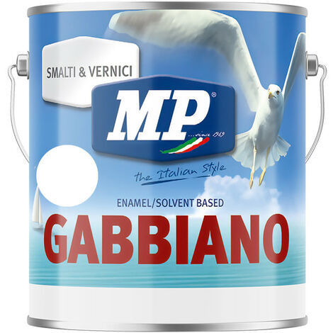 GABBIANO SETA BIANCO BASE A 750ML - SMALTO SINTETICO SETA ANTICORROSIVO DI FINITURA IDEALE PER LEGNO E FERRO - COLORIFICIO MP