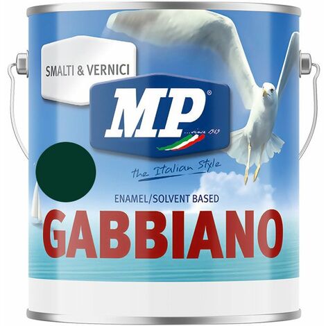 GABBIANO VERDE FORESTA 2,5LT - SMALTO SINTETICO LUCIDO ANTICORROSIVO DI FINITURA IDEALE PER LEGNO E FERRO - COLORIFICIO MP