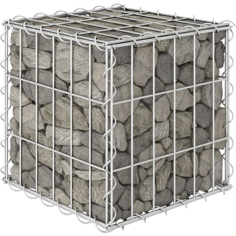 Maison du'Monde - Lit surélevé cube à gabion Fil d'acier 30x30x30