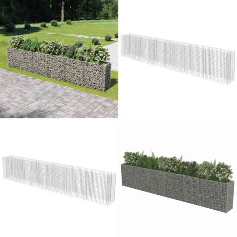 Gabbione Letto Rialzato in Acciaio Zincato 540x50x100 cm - Gabbione in acciaio zincato - Bordura giardino