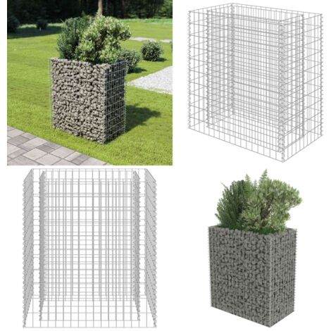 Gabbione Letto Rialzato in Acciaio Zincato 90x50x100 cm - Gabbione in acciaio zincato - Bordura giardino