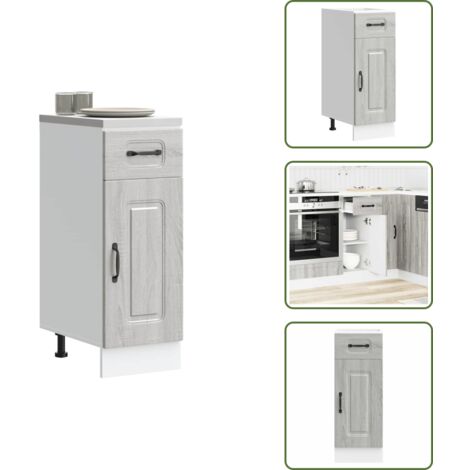 Gabinete cocina - vidaXL Mueble bajo de cocina Kalmar gris sonoma madera de ingeniería - Espacio de almacenamiento