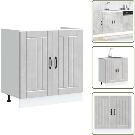 Gabinete cocina - vidaXL Mueble bajo fregadero Lucca madera reconstituida - Muebles de cocina
