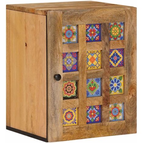 Gabinete Colgante de Baño con puerta Natural 38 x 33 x 48 cm