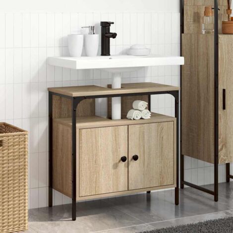 Gabinete de Baño Beige 60 x 30 x 60 cm Madera contrachapada vidaXL