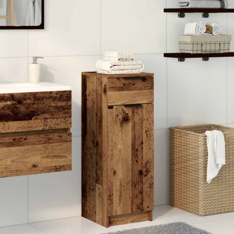 Gabinete de Baño con cajón Madera vieja 32 x 34 x 90 cm