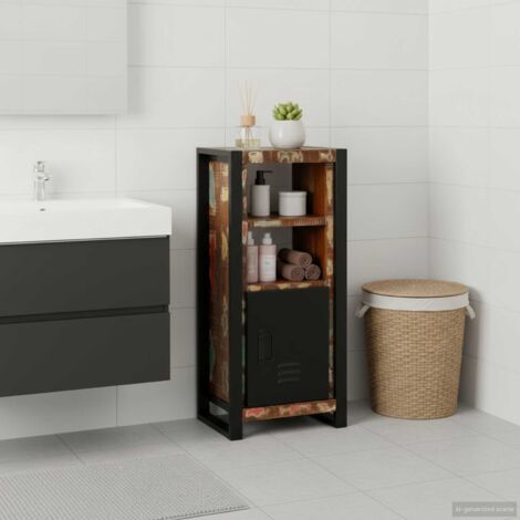 Gabinete de Baño con estante Marrón Madera maciza recuperada