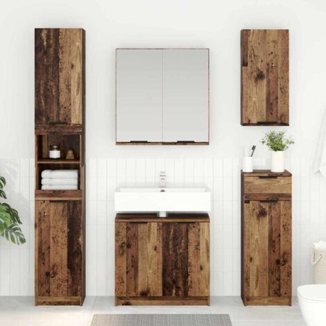 Gabinete de Baño con puerta Madera Vieja 64,5 x 33,5 x 59 cm