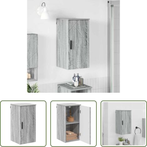 Gabinete de baño -  Gabinete de Baño con puerta Gris Sonoma 30 x 31,5 x 61 cm