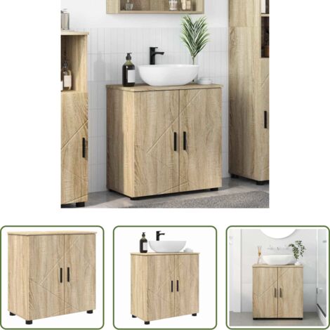 Gabinete de baño -  Gabinete de Baño con puerta Roble Sonoma 61 x 35 x 64 cm