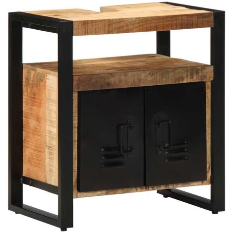 Gabinete de Baño Marrón 55 x 35 x 60 cm Madera maciza de Mango vidaXL