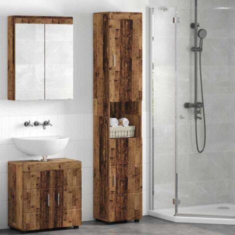 Gabinete de Baño TULUM Madera vieja 37 x 31.5 x 203 cm