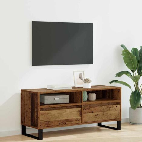 Gabinete de TV con cajón Madera Vieja 100 x 34,5 x 44,5 cm vidaXL