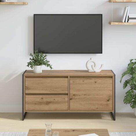 Gabinete de TV con cajón Roble Artesanal 100 x 36 x 49.5 cm