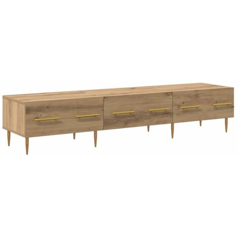 Gabinete de TV con cajón Roble artesanal 150 x 36 x 30 cm vidaXL