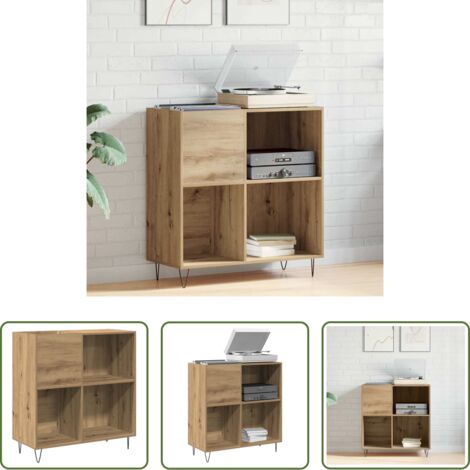 Gabinete para discos -  Mueble para discos de vinilo Roble artisan 85 x 38 x 89 cm