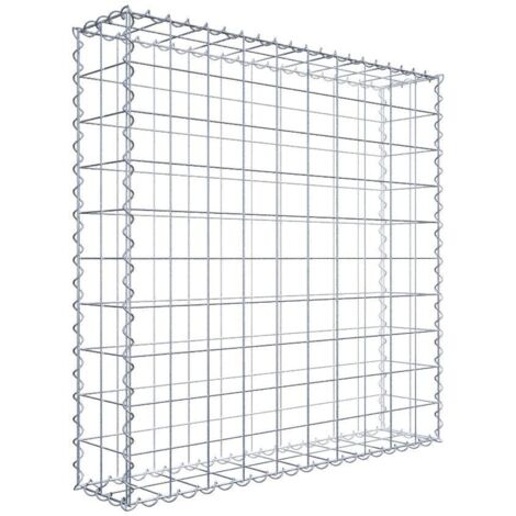 Gabion 100 cm x 100 cm x 20 cm – Mailles 10 x 10 cm – Spirale pour montage rapide – Résistance au cisaillement 3.5 kN – Gabiondeco