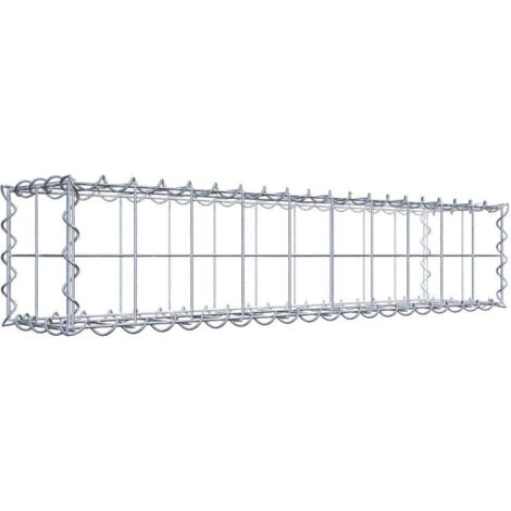 Gabion 100 cm x 20 cm x 20 cm – Mailles 10 x 10 cm – Fils d'acier Galfan pour résistance à la corrosion – Spirales de connexion incluses – Gabiondeco