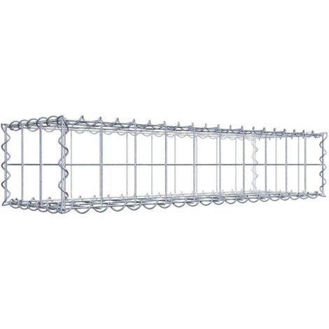 Gabion 100 cm x 20 cm x 30 cm – Mailles 10 x 10 cm – Spirale pour assemblage rapide – Résistance à la corrosion élevée – Gabiondeco
