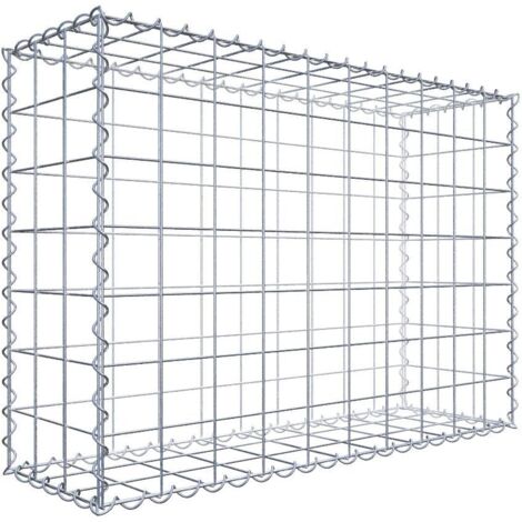 Gabion 100 cm x 70 cm x 30 cm – Mailles 10 x 10 cm – Spirale fournie – Pour murs de jardin et stabilisation de talus – Gabiondeco