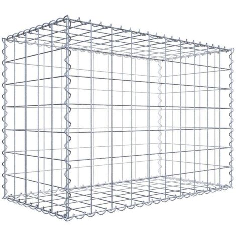 Gabion 100 cm x 70 cm x 50 cm – Mailles 10 x 10 cm – Spirale pour montage rapide – Résistance au cisaillement 3.5 kN – Gabiondeco