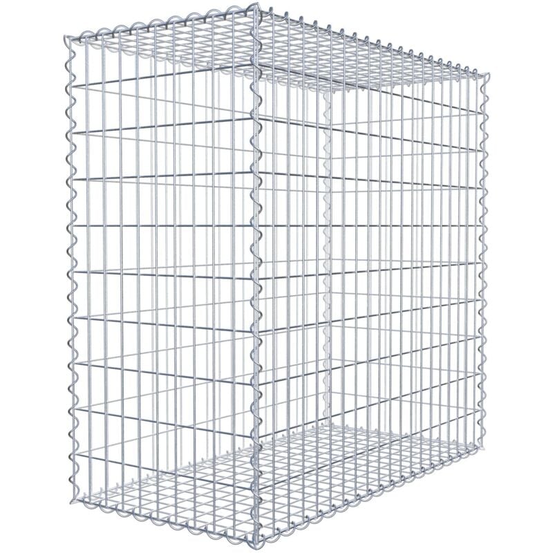 Gabion 100 cm x 100 cm x 50 cm (l x h x p). mailles 5 x 10 cm. Spirale - Made in Germany - Gabiondeco