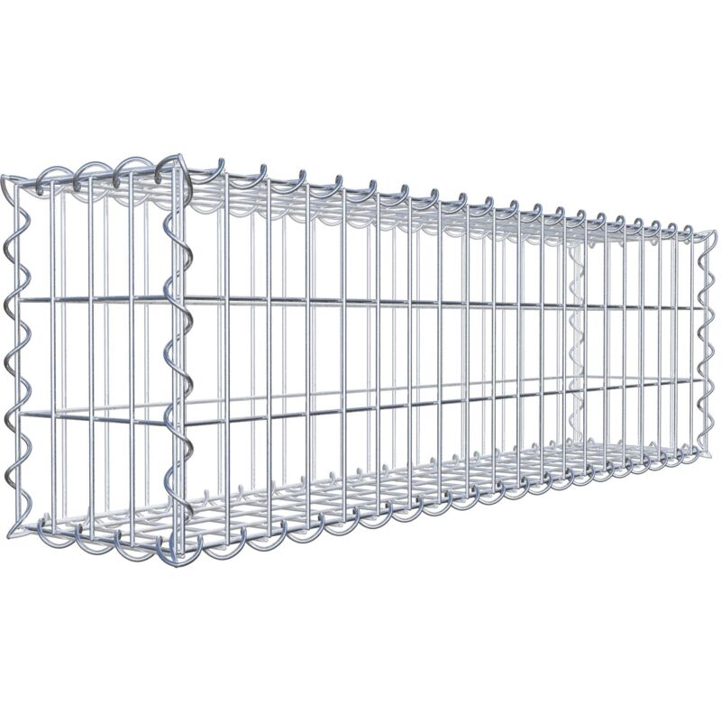 Gabion 100 cm x 30 cm x 20 cm (l x h x p). mailles 5 x 10 cm. Spirale - Made in Germany - Gabiondeco