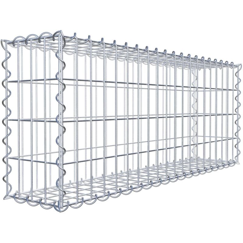 Gabiondeco - Gabion 100 cm x 40 cm x 20 cm (l x h x p). mailles 5 x 10 cm. Spirale - Made in Germany