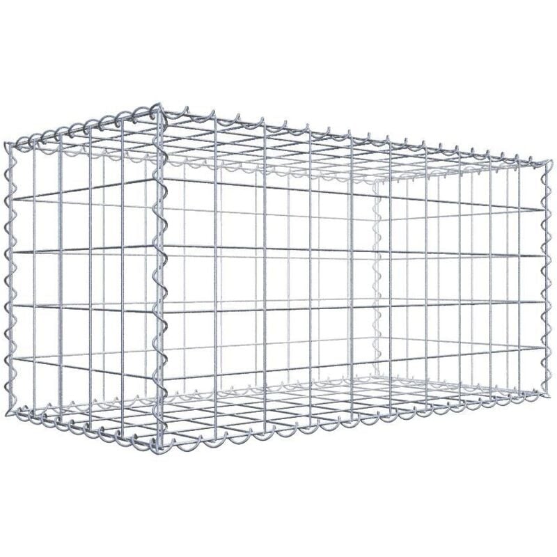 Gabiondeco - Gabion 100 cm x 50 cm x 50 cm (l x h x p). mailles 10 x 10 cm. Spirale - Made in Germany