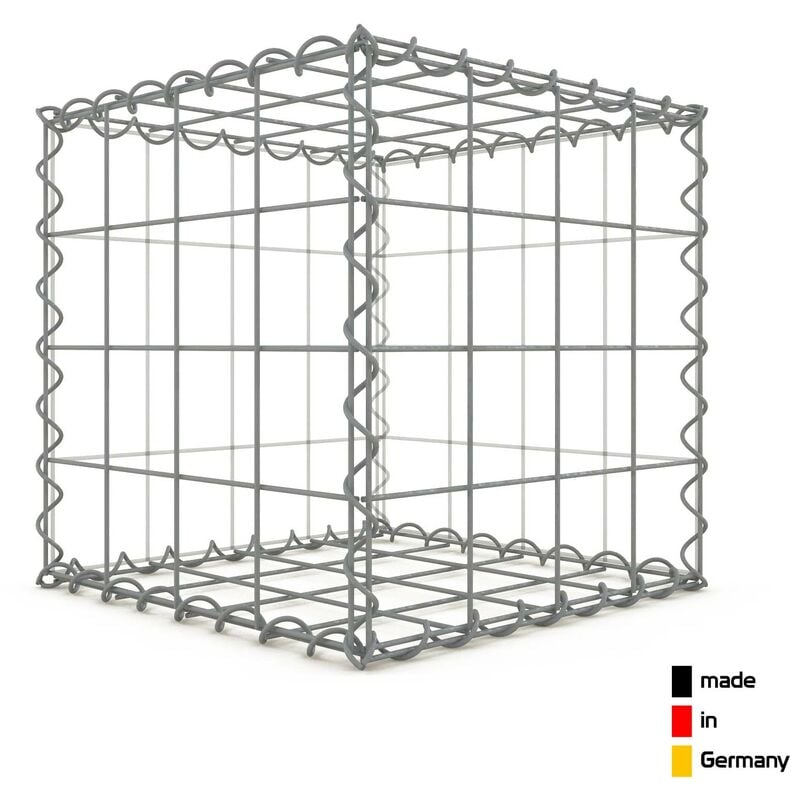 Gabion 40 x 40 x 40 cm - Qualité Made in Germany - Mailles Carrées 10 x 10 cm Gabiondeco