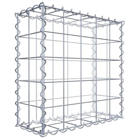 Gabion 50 cm x 50 cm x 20 cm – Mailles 10 x 10 cm – Spirale pour fixation – Résistance au cisaillement 3.5 kN – Made in Germany – Gabiona