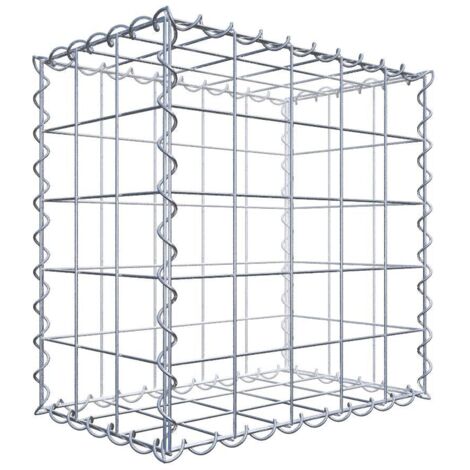 Gabion 50 cm x 50 cm x 30 cm – Mailles 10 x 10 cm – Traitement Galfan anti-corrosion – Spirales de connexion incluses – Gabiona
