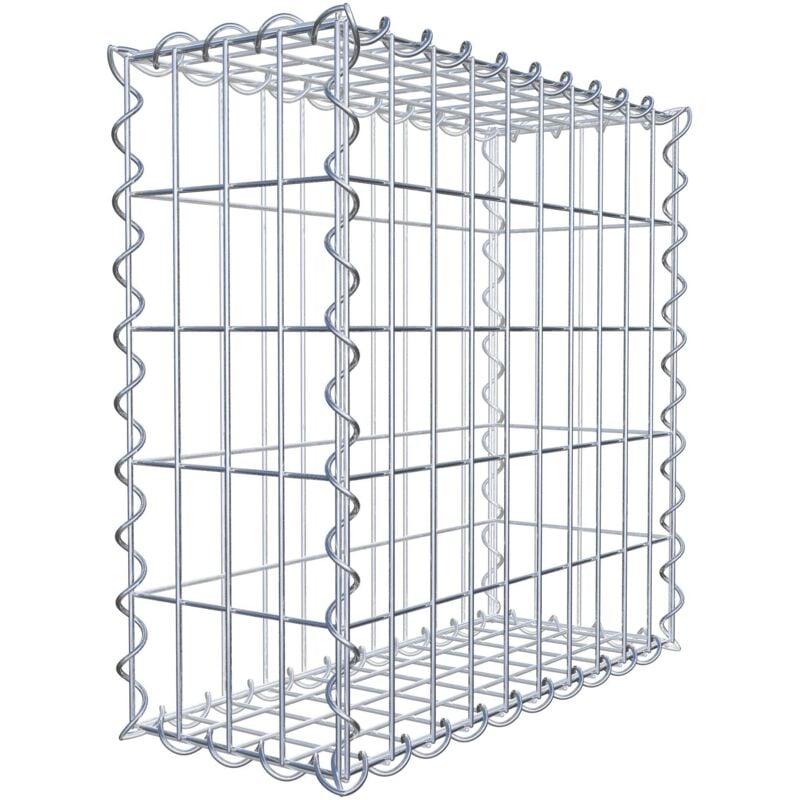 Gabiondeco - Gabion 50 cm x 50 cm x 20 cm (l x h x p). mailles 5 x 10 cm. Spirale - Made in Germany